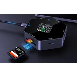 BLITZWOLF 8-in-1 Smart Display Docking Station, USB-C zu 2x USB 3.0 + HDMI 4K@60Hz + SD + USB-C PD