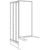 Koralle TwiggyTop Trennwand für Schiebetür rechts 75 x 160 cm silber matt/transparent V410507516A21