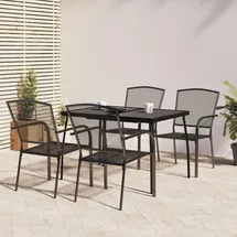 vidaXL Garten-Essgruppe 5-tlg. Anthrazit