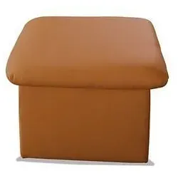 Hocker COTTA "Casino", braun (brandy), B:56cm H:42cm T:56cm, Luxus-Kunstleder, NaturLEDER, echtes Rindsleder, Luxus-Microfaser (100% Polyester), SOFTLUX-Kunstleder, Hocker