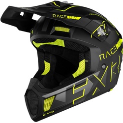 FXR Clutch Evo 2023 Snowmobil Helm, schwarz-gelb, Größe L für Männer