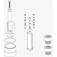 Herzbach MODUL7 Verlängerung 20mm PUSH-Thermostat 70.718003.1.09, Brausehalterset 1 Verbraucher,