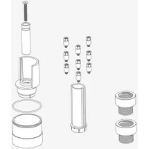 Herzbach MODUL7 Verlängerung 20mm PUSH-Thermostat 70.718003.1.09, Brausehalterset 1 Verbraucher,