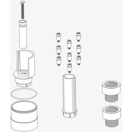Herzbach MODUL7 Verlängerung 20mm PUSH-Thermostat 70.718003.1.09, Brausehalterset 1 Verbraucher,