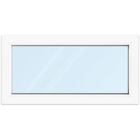 Fenster 100 x 50 cm, Kunststoff, Kömmerling 70 AD, Weiß, 1000 x 500 mm, festverglast, individuell online konfigurieren