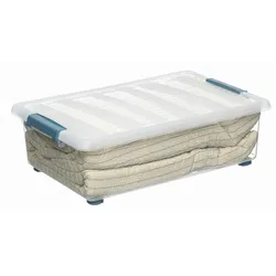 Katla Transparent Box 28L mit Rädern und ergonomischen Griffen 59X39X18,5Cm