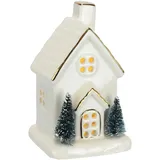 Flair Flower LED Porzellan Weihnachtshaus 13 cm Tannenbaum Weihnachtsdeko beleuchtet