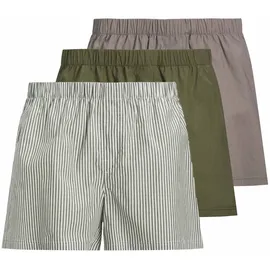 JACK & JONES JACMILANO WOVEN BOXERS 3 PACK NOOS Dusty Olive / City Skyline / Dusty Olive Striped S 3er Pack