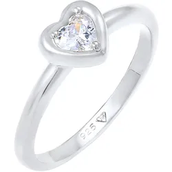 Elli Herz Liebe Verlobung Zirkonia Kristall 925 Silber Ringe   Damen 