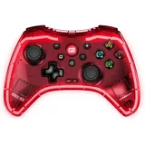 ready2gaming Pro Pad X LED Edition Controller Transparent/Rot für Nintendo Switch