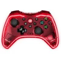 ready2gaming Pro Pad X LED Edition Controller Transparent/Rot für Nintendo Switch
