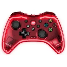 ready2gaming Pro Pad X LED Edition Controller Transparent/Rot für Nintendo Switch