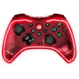 ready2gaming Pro Pad X LED Edition Controller Transparent/Rot für Nintendo Switch