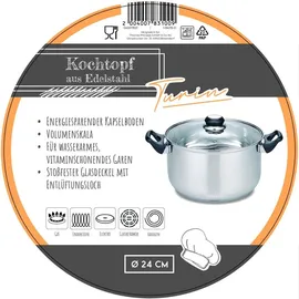 Buri Turin Topf-Set 2-tlg. Kochtopf + Suppentopf 24 cm rund