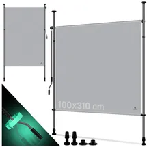 Kesser Windschutz 100 x 310 cm grau wasserfest