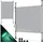 Kesser Windschutz 100 x 310 cm grau wasserfest