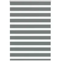 VidaXL Zebrarollo Dunkelgrau 100x100 cm Stoffbreite 95,9 cm Polyester
