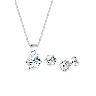Elli - Basic 925 Silber, mit Kristallen von Swarovski® Schmuck-Set Damen (59.99 € / )