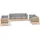 vidaXL Garten-Lounge-Set 7-tlg. grau Kiefer Massivholz