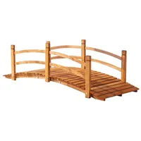 Outsunny Gartenbrücke Holzbrücke 185m mit Geländer bis 200 kg
