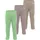 normani Outdoor Sports Normani, Outdoor Sports 3er Pack Baby Merino Unterhose mit Füßen in Beige/Rosa/Grün | Gr.: 74