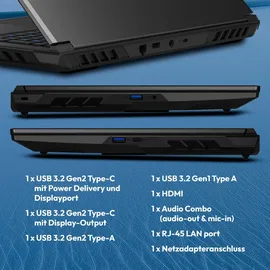 Medion Defender 17 P10 17,3" Intel Core i9-14900HX 16 GB RAM 1 TB SSD NVIDIA GeForce RTX 5060 Windows 11 schwarz