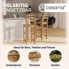 CASARIA Barhocker 75 cm Sitzhöhe Holz Akazie Braun