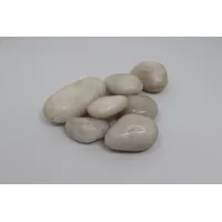 Aquagart 100kg Polierter Kiesel Flusskiesel Kieselsteine Gartenkies Zierkies weiß