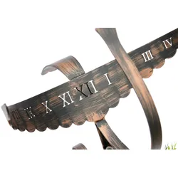 DanDiBo Sonnenuhr Phönix aus Schmiedeeisen Wetterfest 65 cm Gartenuhr Metall Phoenix Uhr