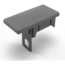 qualinos Zaunpfosten 60 x 40 mm Silber/Kunststoff