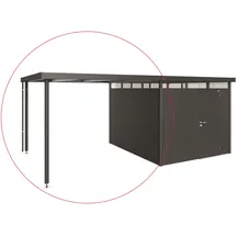 Biohort Seitendach Gr. L für Gerätehaus HighLine H5 282 x 315 x 222 cm Grau/Silber