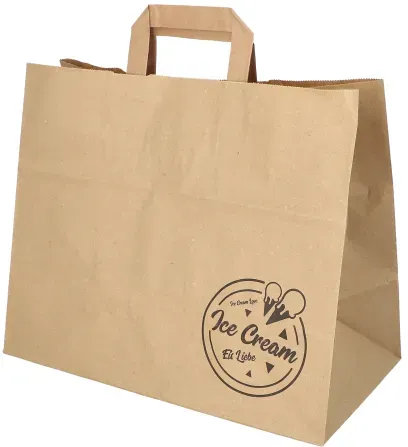 PAPSTAR Tragetaschen, Papier 27 cm x 32 cm x 17 cm braun 