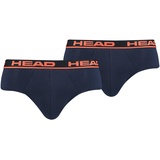 Head Herren Brief im Pack - Slip, Logobund, Cotton Stretch Blau/Orange L
