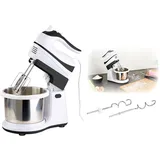 Rosenstein & Söhne Handmixer-Set: Rührständer Edelstahl-Schüssel