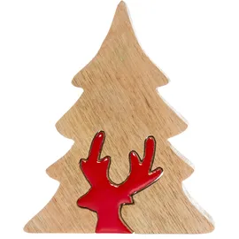 Myflair Dekobaum Holzwerkstoff B:14cm H:17cm T:3cm 1 Stück rot