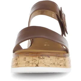 Gabor Damen, Riemchensandalen, Frauen Sandalen,Sandaletten,Sommersandalen,bequem,flach,Sommerschuhe,Strandschuhe,Camel (LDS/S.Kork),40 EU 6.5 UK