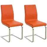 CLP 2er Set Esszimmerstühle Belfort orange