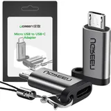 UGREEN USB-C auf Micro USB Adapter Grau