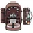anndora Picknickkorb Picknickrucksack 15 teilig für 2 Personen mit isoliertem Hauptfach 37 x 22 x 20 cm braun