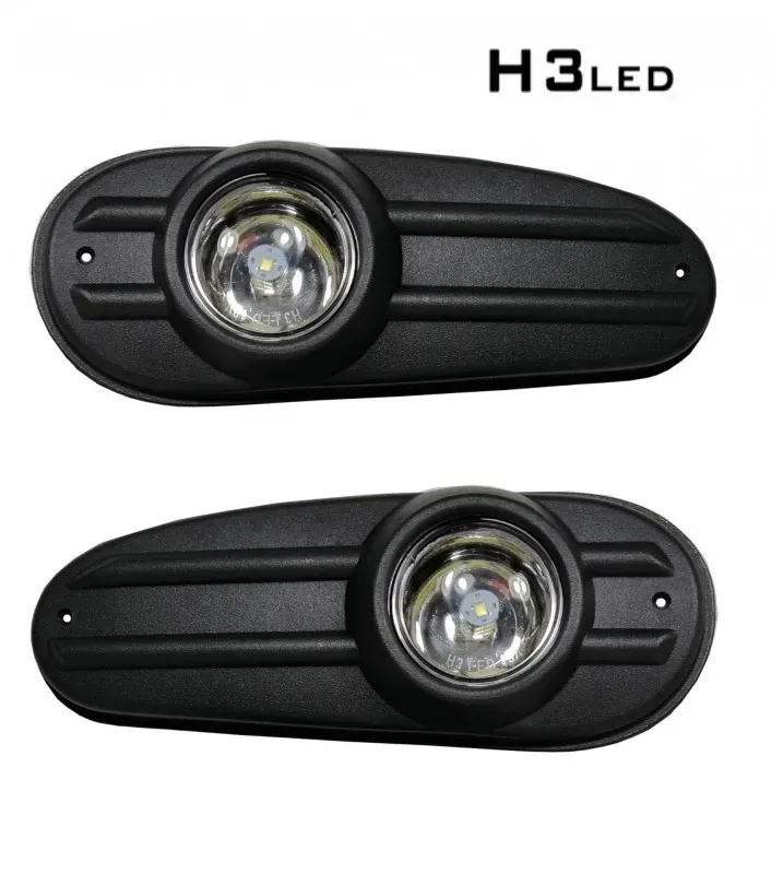 Neues Set zum direkten Austausch, Halogen mit Gitter und LED‐Lampen, Nebelscheinwerfer für Ford Transit 2000–2005