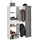 Parisot Kleiderschrank Bari 143 x 182 x 48 cm Weiß/Grau