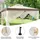 Goplus Pavillon 3 x 3 m inkl. 4 Seitenteile Beige