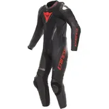 Dainese Demon Sprint 1tlg. Lederkombi, schwarz-rot, Gr. 58