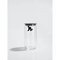 Alessi Küchendose Gianni 1400 ml Glas Schwarz
