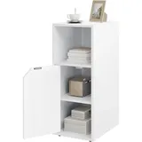 Woltu Nachttisch, Weiß, 2 Fächer, Rechteckig, 25x62x35 cm, Schlafzimmer, Nachttische