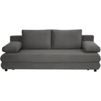 home24 Schlafsofa Taras, Dunkelgrau, Textil, 2-Sitzer, Füllung: Schaumstoff, 197x77x81 cm, Stoffauswahl, Wohnzimmer, Sofas & Couches, Schlafsofas, Schlafsofas mit Bettkasten