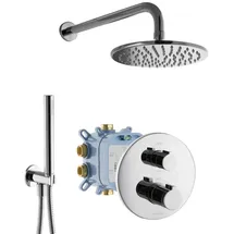 PaulGurkes Duschsystem Komplett Set Regendusche mit Grundkörper Box