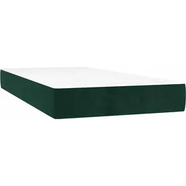 vidaXL Boxspringbett 100 x 200 cm Dunkelgrün