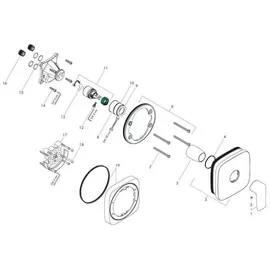 Hansgrohe Metris Unterputz Fertigset eckig, Chrom
