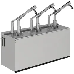 Gastro-Inox Kalando Hebel-Dosierspender mit Behälter für 3xGN1/6